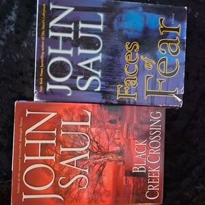 John Saul Book Set - Black Creek Crossing & Faces of Fear BUNDLE THIS *see below